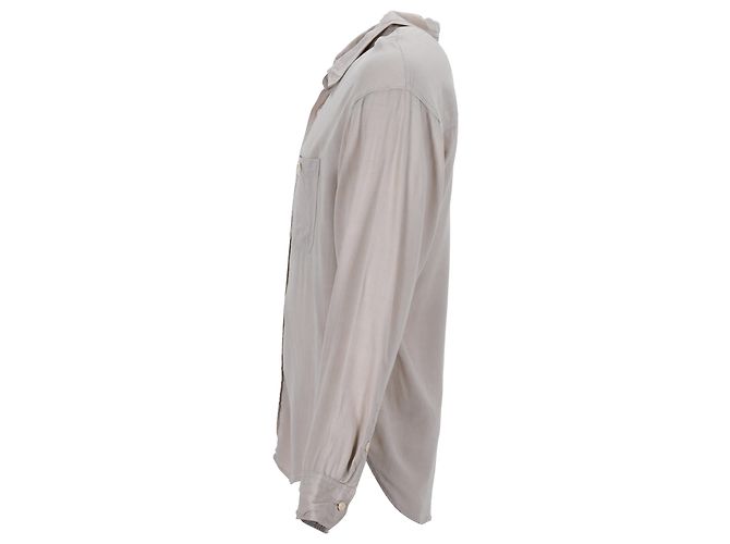 Camicia con bottoni dettagliata Visvim Pocket in rayon beige - vista 2