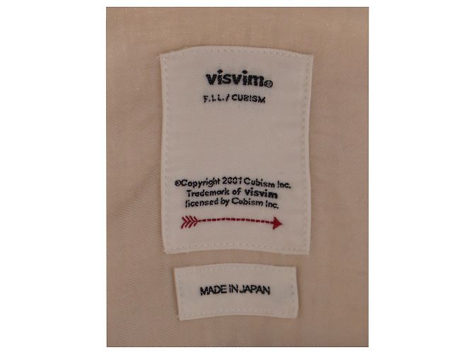 Camicia con bottoni dettagliata Visvim Pocket in rayon beige - vista 4