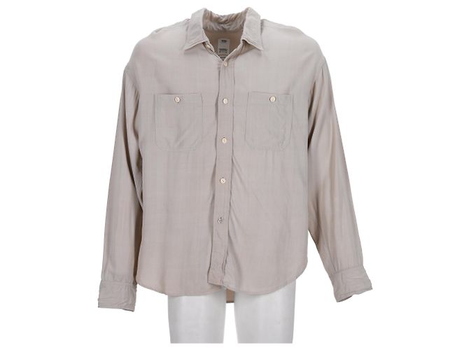 Camicia con bottoni dettagliata Visvim Pocket in rayon beige - vista 6