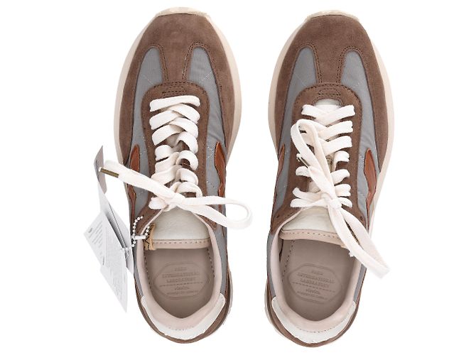 Baskets Visvim FKT Runner en daim marron - vue 13