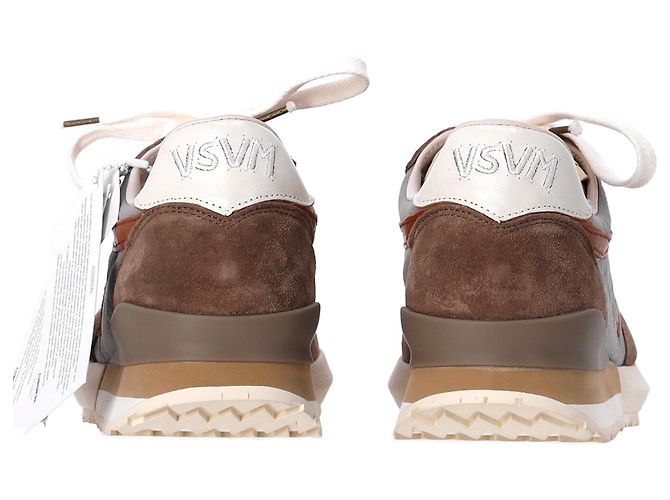 Baskets Visvim FKT Runner en daim marron - vue 4