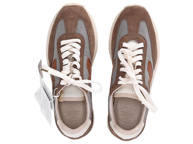 Baskets Visvim FKT Runner en daim marron - vue 5