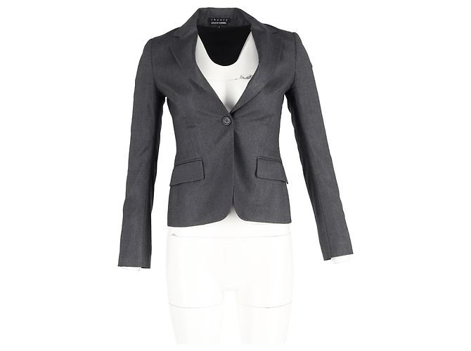 Blazer Theory en lana gris - vista 4