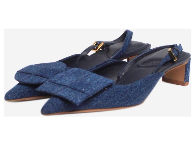 Jacquemus Blaue Denim Les Slingbacks Cubisto Mules - Größe EU 36 - Ansicht 2