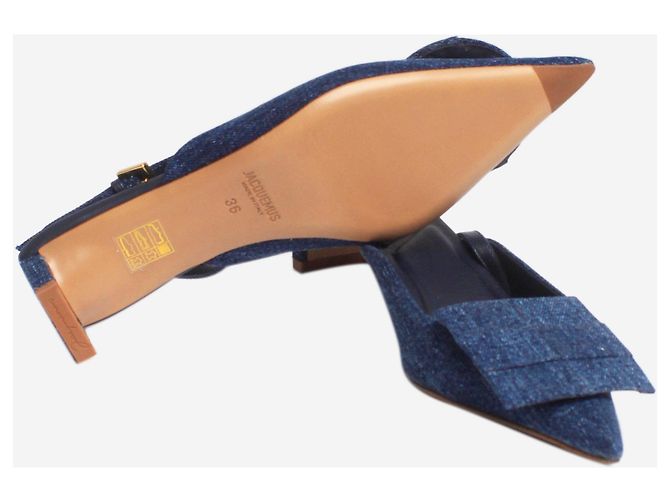Jacquemus Blaue Denim Les Slingbacks Cubisto Mules - Größe EU 36 - Ansicht 7