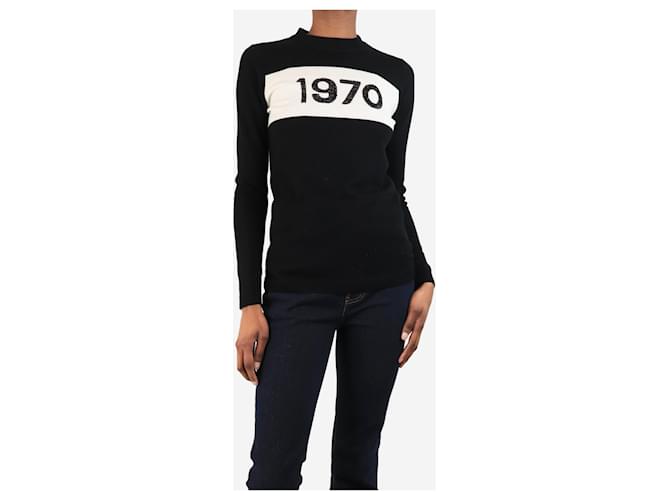 Bella Freud Schwarzer 1979 Farbblock-Pullover - Größe XS - Ansicht 3