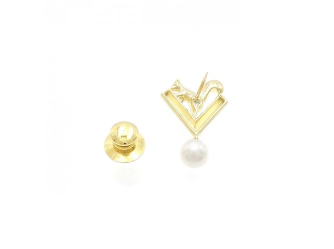 Mikimoto Eichhörnchen Akoya Perlenbrosche - Ansicht 3