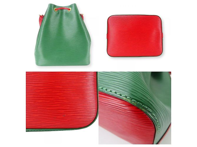 Noe Borsa a spalla in pelle Epi Louis Vuitton Rosso Verde - vista 3