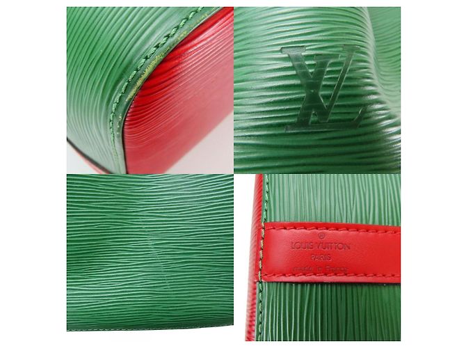 Noe Borsa a spalla in pelle Epi Louis Vuitton Rosso Verde - vista 4