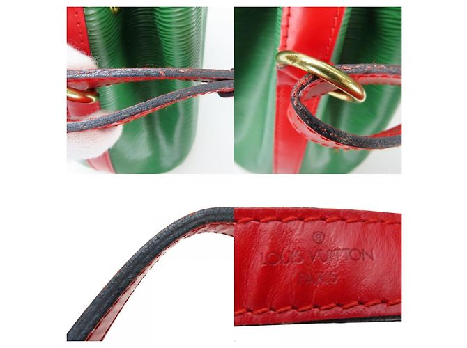 Noe Borsa a spalla in pelle Epi Louis Vuitton Rosso Verde - vista 6