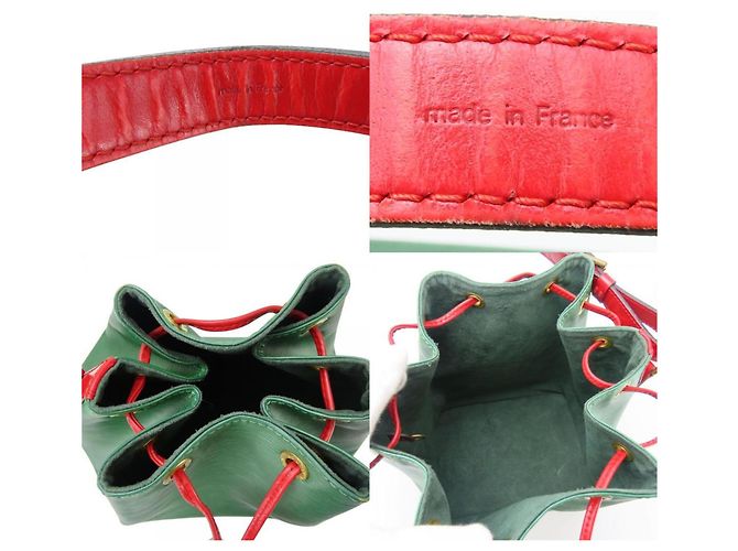 Noe Borsa a spalla in pelle Epi Louis Vuitton Rosso Verde - vista 7