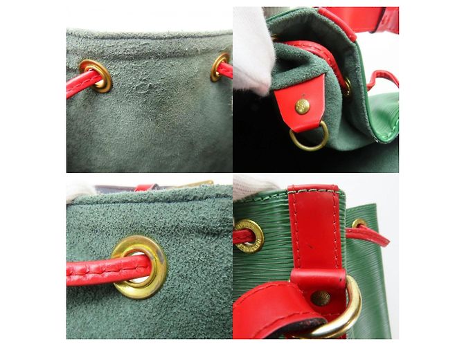 Noe Borsa a spalla in pelle Epi Louis Vuitton Rosso Verde - vista 8