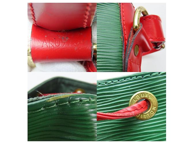 Noe Borsa a spalla in pelle Epi Louis Vuitton Rosso Verde - vista 9