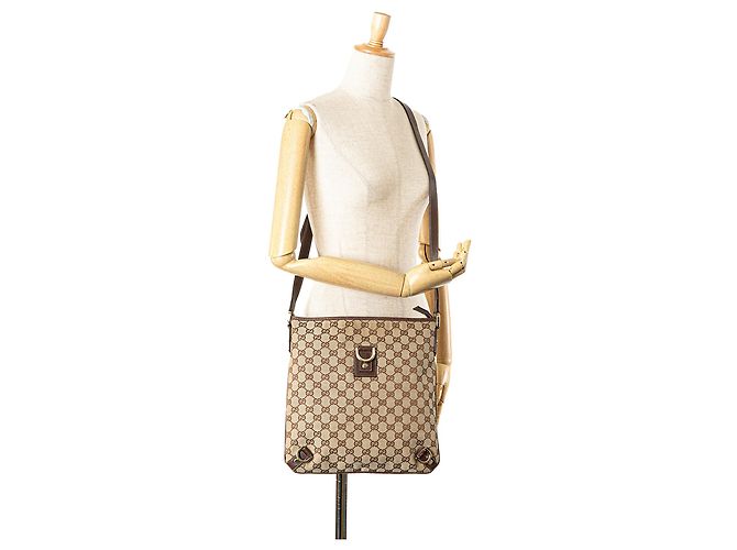 Gucci Beige GG Canvas Abbey D Ring Crossbody - vista 14