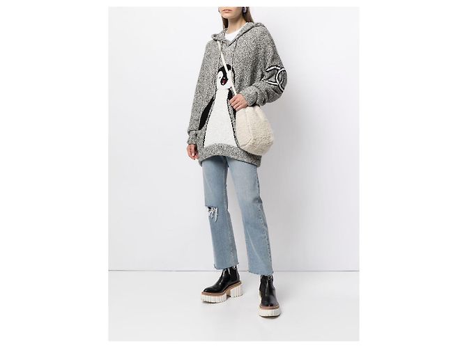 Chanel Iconischer Super seltener CC Pinguin Hoodie 42 Grau - Ansicht 3
