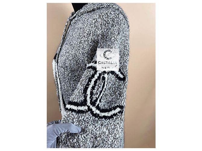 Chanel Iconischer Super seltener CC Pinguin Hoodie 42 Grau - Ansicht 7