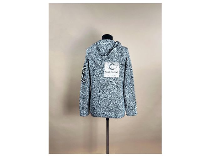 Chanel Iconischer Super seltener CC Pinguin Hoodie 42 Grau - Ansicht 9