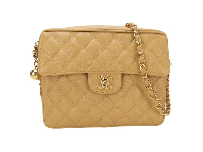 Borsa a spalla beige Chanel - vista 11