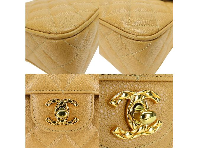Borsa a spalla beige Chanel - vista 3