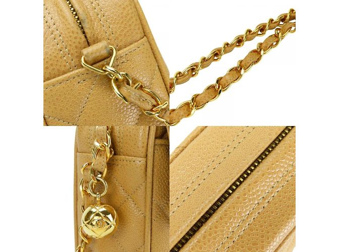 Borsa a spalla beige Chanel - vista 5