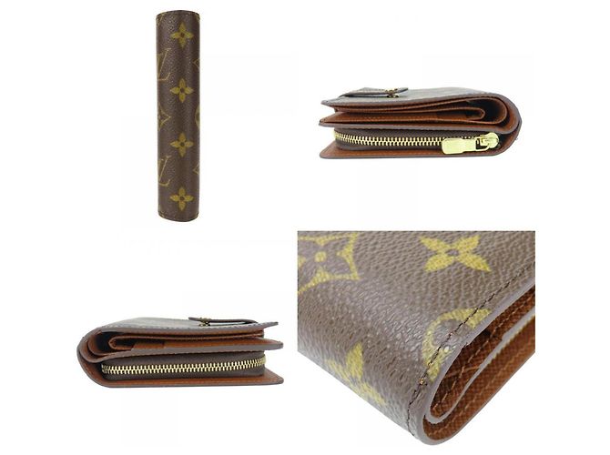 Billetera bi-fold Monogram Louis Vuitton Castaño - vista 4