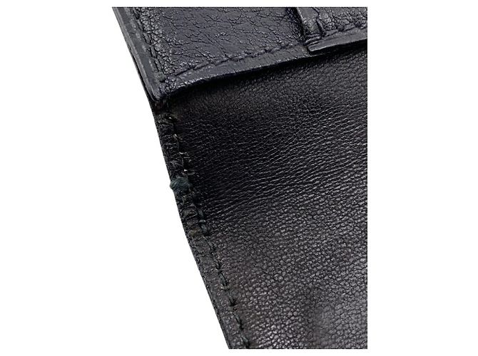 Hermès Portafoglio Hermes Dogon MM in pelle nera Nero - vista 10