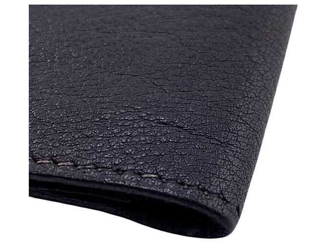 Hermès Portafoglio Hermes Dogon MM in pelle nera Nero - vista 3