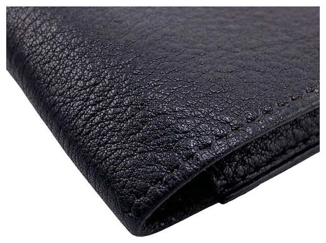 Hermès Portafoglio Hermes Dogon MM in pelle nera Nero - vista 6