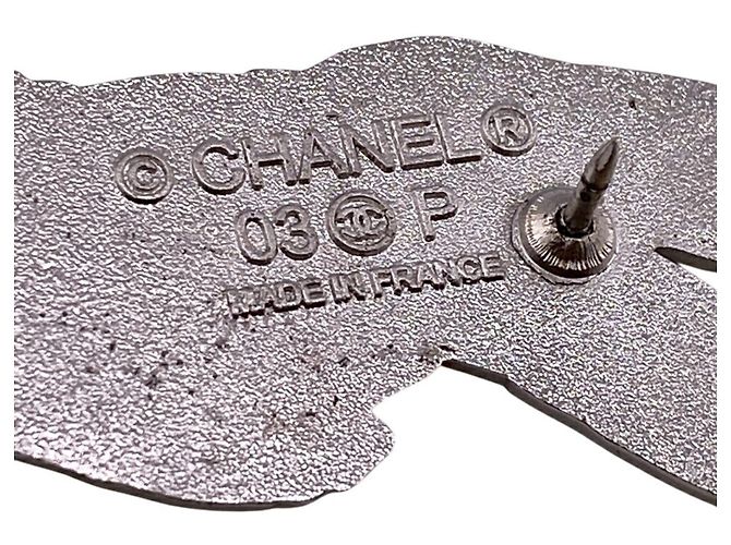 Spilla Mademoiselle Coco Chanel 03P Nero Argento - vista 10