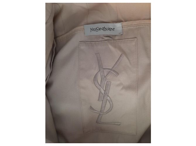 Vestido de algodón beige Yves Saint Laurent - vista 4