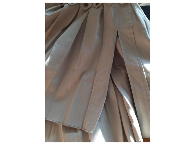 Vestido de algodón beige Yves Saint Laurent - vista 7