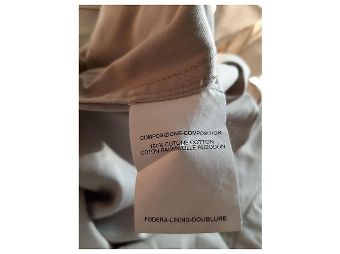 Vestido de algodón beige Yves Saint Laurent - vista 8