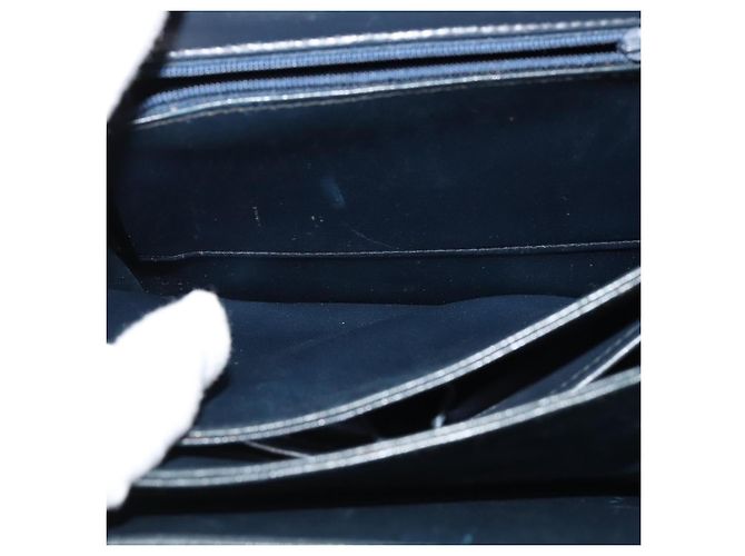 Céline Borsa a spalla CELINE C Sulky in tela blu navy e oro Auth BA1018 D'oro - vista 22