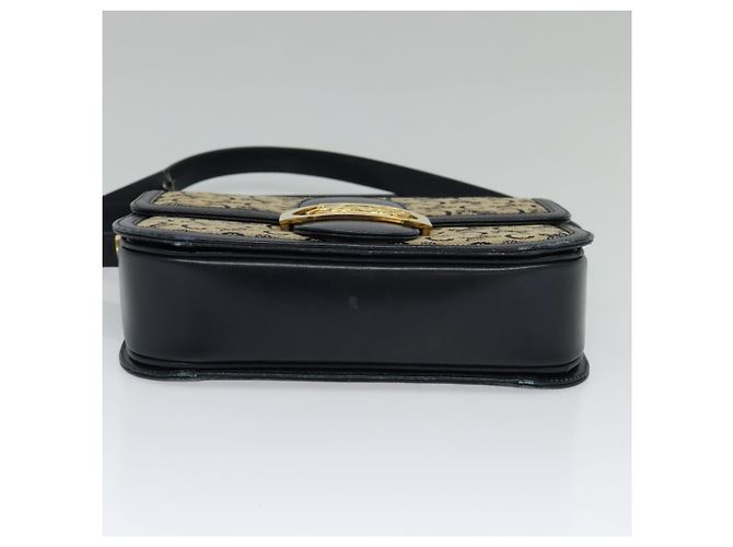 Céline Borsa a spalla CELINE C Sulky in tela blu navy e oro Auth BA1018 D'oro - vista 5
