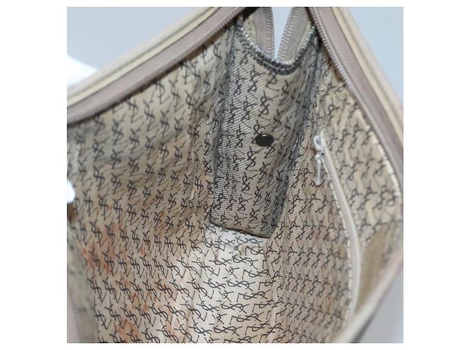 Borsa Clutch SAINT LAURENT PVC Beige Auth ar13391 - vista 18