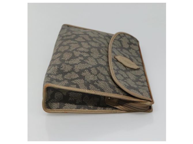 Borsa Clutch SAINT LAURENT PVC Beige Auth ar13391 - vista 4