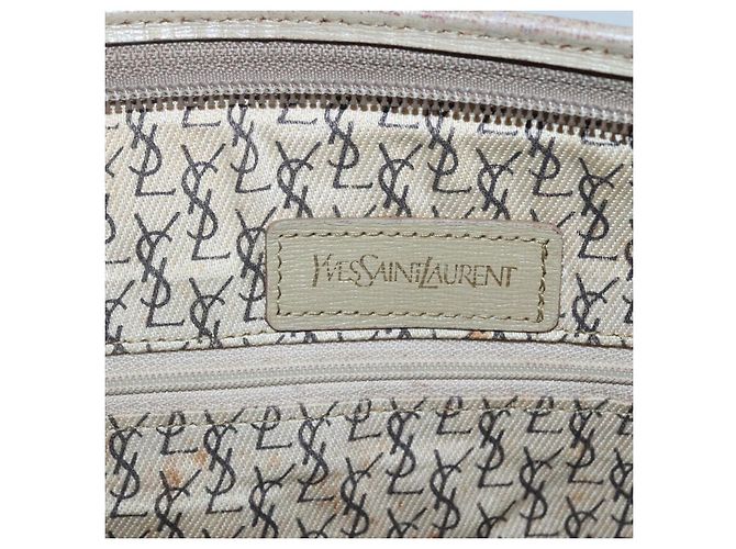 Borsa Clutch SAINT LAURENT PVC Beige Auth ar13391 - vista 9