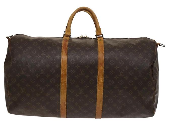 LOUIS VUITTON Monogram Keepall Bandouliere 60 Borsa Boston M41412 LV Auth 117825 Monogramma - vista 13