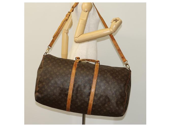 LOUIS VUITTON Monogram Keepall Bandouliere 60 Borsa Boston M41412 LV Auth 117825 Monogramma - vista 24
