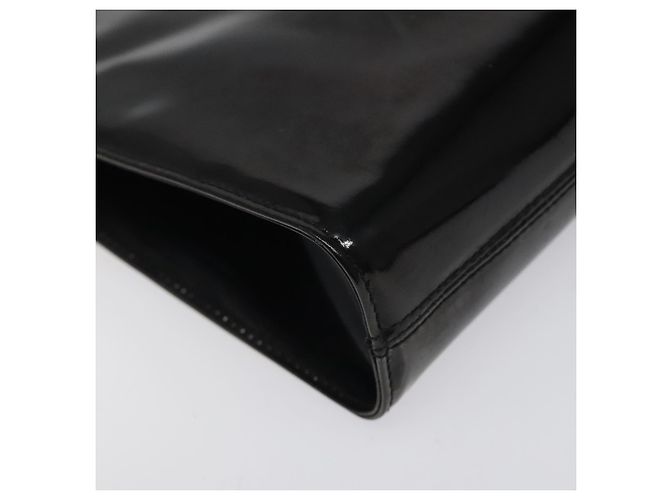 Borsa Clutch Salvatore Ferragamo Smalto 2way Nera CC Auth bs24365 Nero - vista 17