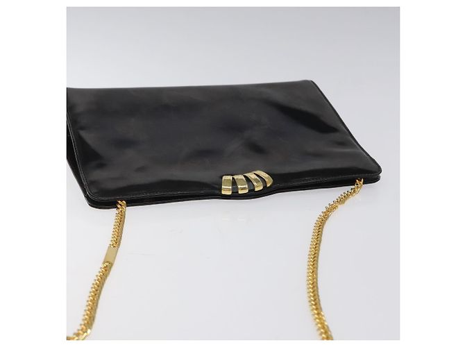 Borsa Clutch Salvatore Ferragamo Smalto 2way Nera CC Auth bs24365 Nero - vista 6