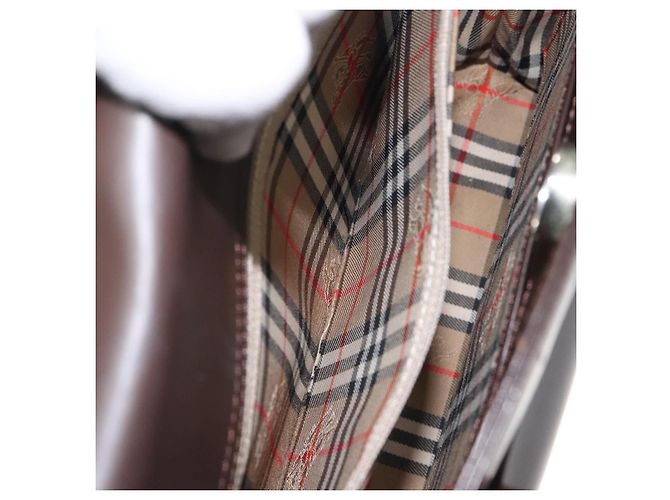 Burberry Borsa a mano in pelle marrone Auth yk17756 - vista 11
