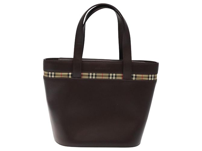 Burberry Borsa a mano in pelle marrone Auth yk17756 - vista 13