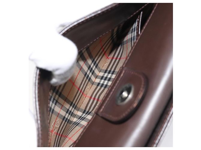Burberry Borsa a mano in pelle marrone Auth yk17756 - vista 19