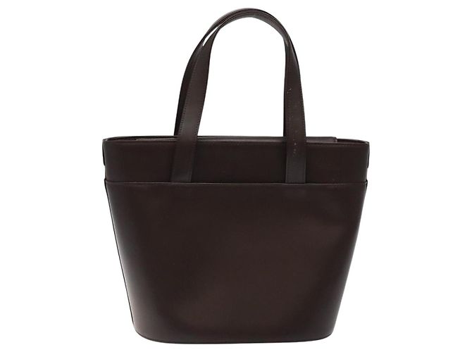 Burberry Borsa a mano in pelle marrone Auth yk17756 - vista 2