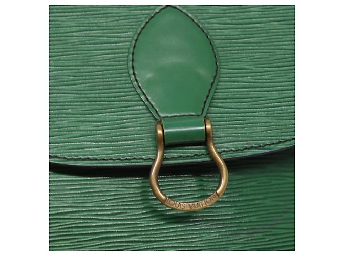 Saint-Cloud LOUIS VUITTON Epi Saint Cloud GM Borsa a Spalla Verde M52194 LV Auth BA1218 - vista 19