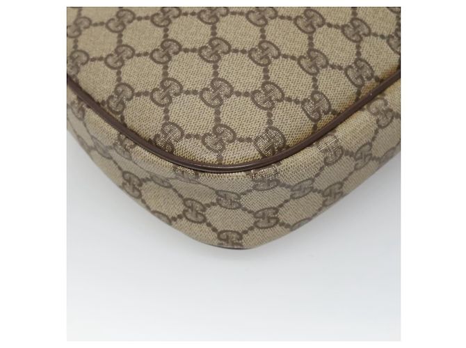 GUCCI GG Supreme Web Sherry Line Borsa PVC Beige Oro 156 01 034 Auth BA1389 D'oro - vista 17