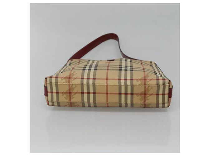 Borsa a spalla Burberry Nova Check PVC Beige Argento Auth BA1379 - vista 5