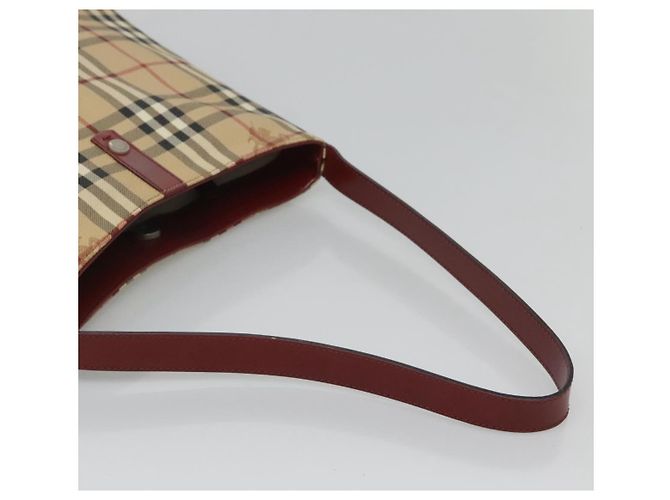Borsa a spalla Burberry Nova Check PVC Beige Argento Auth BA1379 - vista 7