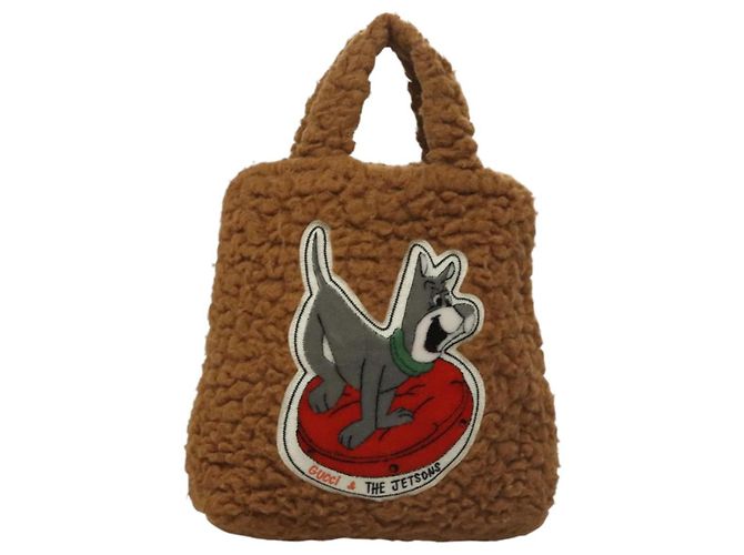 Sac à main en laine marron GUCCI Jetsons Collaboration 752175 Auth yk17895 - vue 13